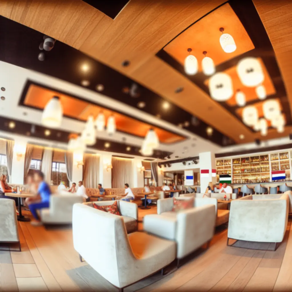 Moderne loungebar met sfeervolle verlichting bij TRYHARDGG SOLUTIONS LIMITED