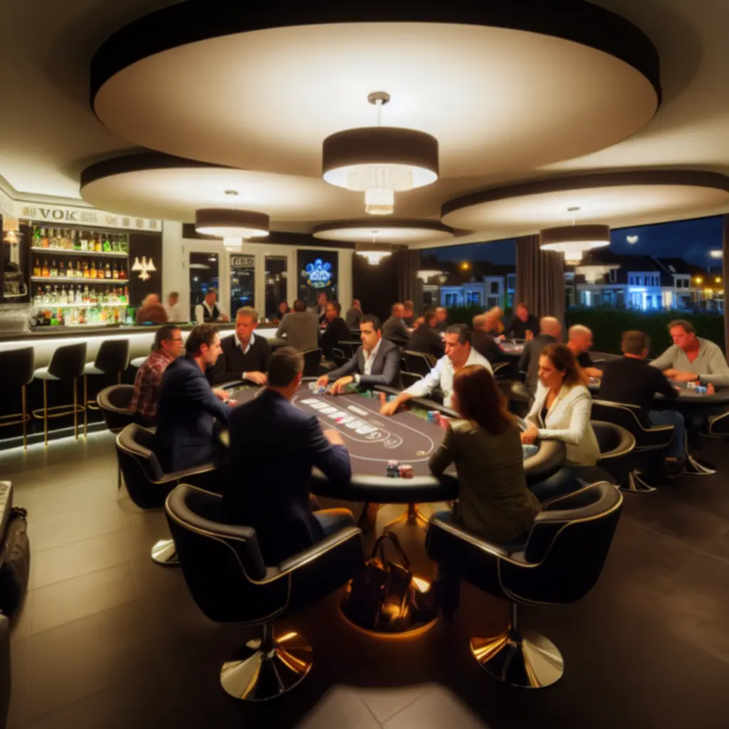 Overzicht van de moderne pokerlounge van TRYHARDGG SOLUTIONS LIMITED