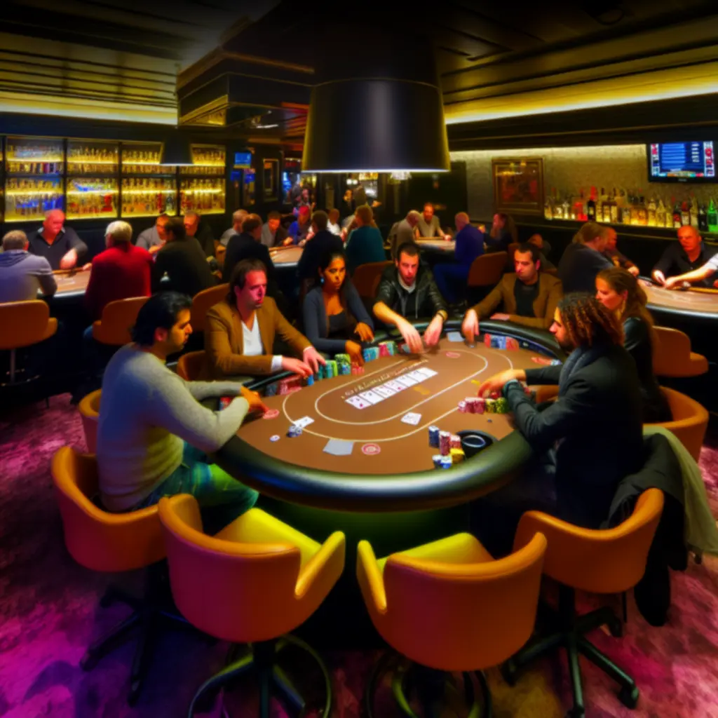 Professionele pokertafels in de pokerlounge van TRYHARDGG SOLUTIONS LIMITED