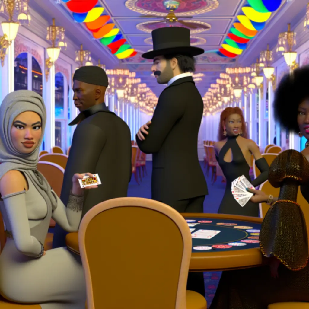 Thema pokeravond met sfeervolle verlichting en volle tafels
